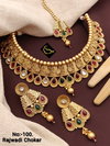 Brass High Gold Rajwadi Choker Set Wholesale Shop In Surat
